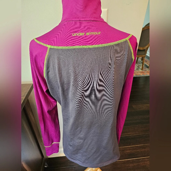 Under Armour Women's •Size Large• Fitted Long Sleeve Snap Neck Athletic Top - Picture 7 of 13